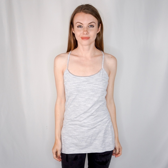 lululemon athletica Tops - Lululemon Space Dye Gray Power Y Tank Top 10